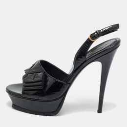 Saint Laurent Paris: Чёрные сандалии 