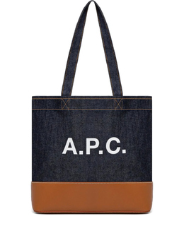Сумка-тоут Axel из денима на кожаной основе A.P.C., синий 28274814 | синий
