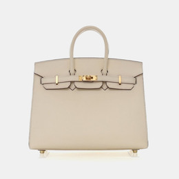 Hermes: Бежевая сумка  Birkin 25