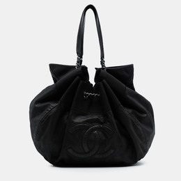 Chanel Black Lambskin Stretch Spirit Cabas Tote 1237553