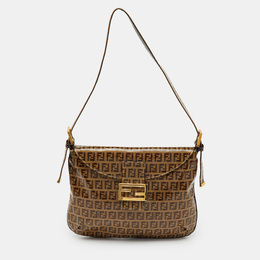 Fendi Brown Zucchino Coated Canvas Mama Baguette Bag 1237593