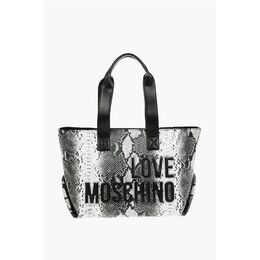 Сумка-тоут LOVE из искусственной кожи с эффектом змеи Moschino, Black and White 0017270086 | black and white