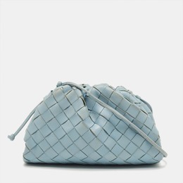 Bottega Veneta Light Blue Intrecciato Leather Mini The Pouch Bag 1237383