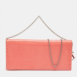 Dior: Оранжевый клатч 