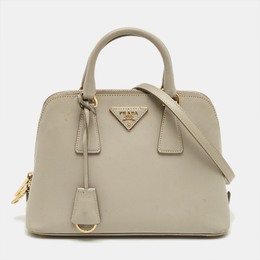 Prada Beige Saffiano Leather Small Promenade Satchel 1237244