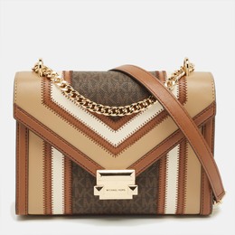 Michael Kors Multicolor Signature Coated Canvas and Faux Leather Large Whitney Shoulder Bag 1237212