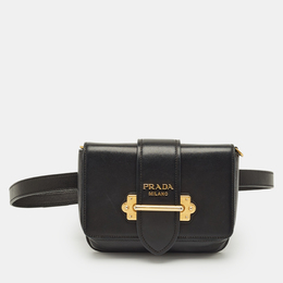 Prada Black Leather Cahier Belt Bag 1236637
