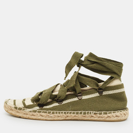 Tory Burch: Зелёные мокасины 