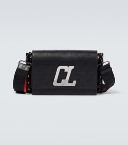 Сумка-мессенджер с монограммой на ремешке Christian Louboutin, черный p00734037 | black