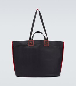 Сумка-тоут из рипстопа с шипами Christian Louboutin, черный p00679599 | black