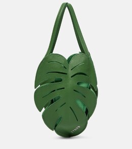 Кожаная сумка-тоут palm mini Staud, зеленый p00884597 | leaf