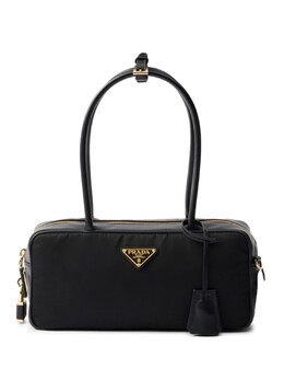 Маленькая сумка-тоут Prada из нейлона и кожи, черный 1bb133vodo2c8q | черный