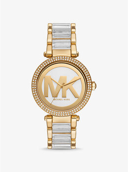 Часы Parker Pavé из золотистого ацетата Michael Kors, прозрачный mko1066 | clear