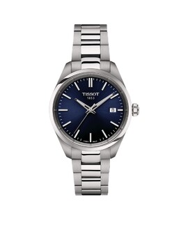 Женские часы Tissot из коллекции PR100, сталь, 34 мм, синие Tissot, серебро 7611608313350 | plata