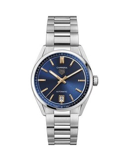 Часы Carrera Timeless, 36 мм Tag Heuer, цвет Blue 4796732 | blue/silver