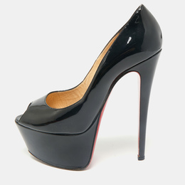 Christian Louboutin: Чёрные босоножки 