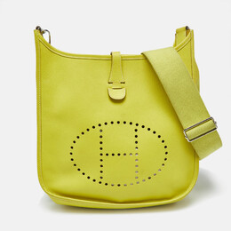 Hermes Lime Epsom Leather Evelyne III PM Bag 1179923