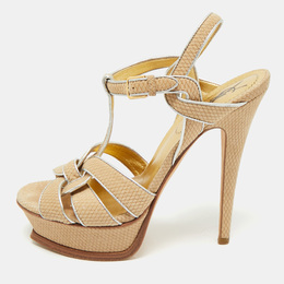 Yves Saint Laurent: Бежевые сандалии 