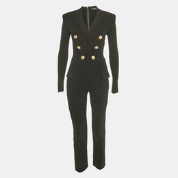 Balmain: Чёрный комбинезон 