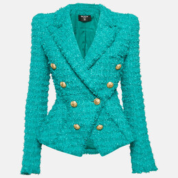 Balmain: Голубая куртка 