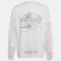 Balenciaga: Белый свитшот 