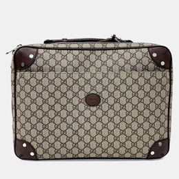 Gucci Beige Coated Canvas GG Supreme Backpack and Briefcase 1235004