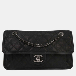 Chanel Black Calfskin French Riviera Shoulder Bag 1238391