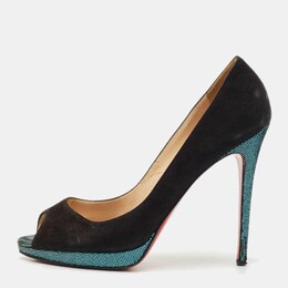 Christian Louboutin: Чёрные босоножки 