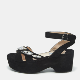 Prada: Чёрные сандалии 