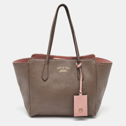 Gucci Grey Leather Small Swing Tote 1193677