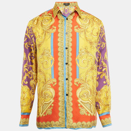 Versace: Жёлтая рубашка  Barocco