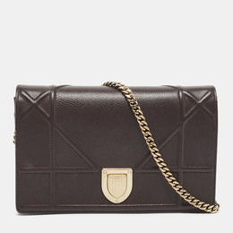 Dior: Бордовая сумка 