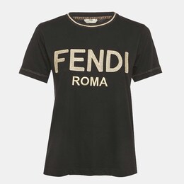 Fendi: Чёрная футболка 