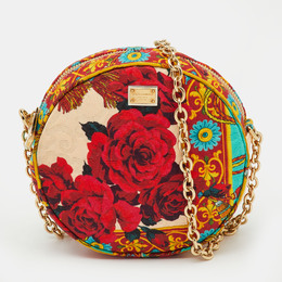 Dolce & Gabbana Multicolor Floral Print Fabric Miss Glam Round Shoulder Bag 1216825
