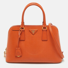 Prada Orange Saffiano Leather Medium Promenade Satchel 1220929
