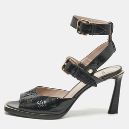 Fendi: Чёрные сандалии  Karligraphy
