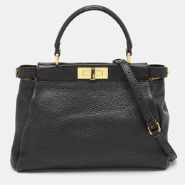 Fendi: Чёрная сумка на руку  Selleria