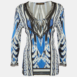 Roberto Cavalli: Голубой топ 