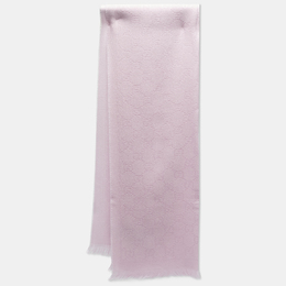 Gucci: Розовый шарф  GG Supreme