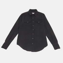 Saint Laurent Paris: Чёрная рубашка 
