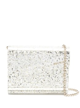 Jimmy Choo клатч Candy с блестками, серебристый j000118287 | серебристый