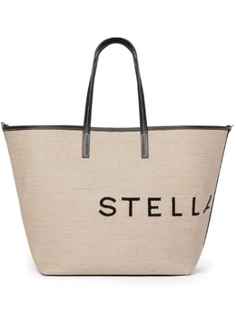Stella McCartney сумка-тоут с жаккардовым логотипом, нейтральный цвет 7b0048wp0373 | нейтральный цвет