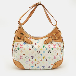 Louis Vuitton White Multicolor Monogram Canvas Greta Bag 1217119
