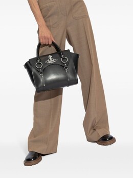 Vivienne Westwood сумка-тоут из кожи с круглой пластиной, черный 47020005wl003t | черный