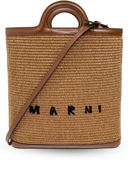 Marni соломенная сумка-тоут Tropicalia, коричневый sbmp0179q0p3860 | коричневый