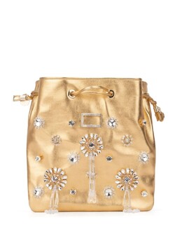 Roger Vivier сумка-ведро, украшенная кристаллами, золотистый rbwankk3100l4q | золотистый