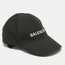Balenciaga: Чёрная кепка 