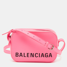 Balenciaga Neon Pink Leather XS Ville Camera Bag 1215849