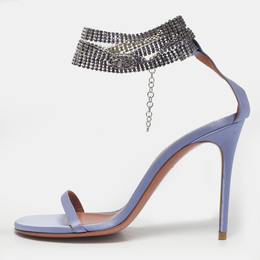 Amina Muaddi: Фиолетовые сандалии 