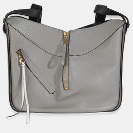 Loewe Grey Black Calfskin Medium Hammock Shoulder Bag 1235348